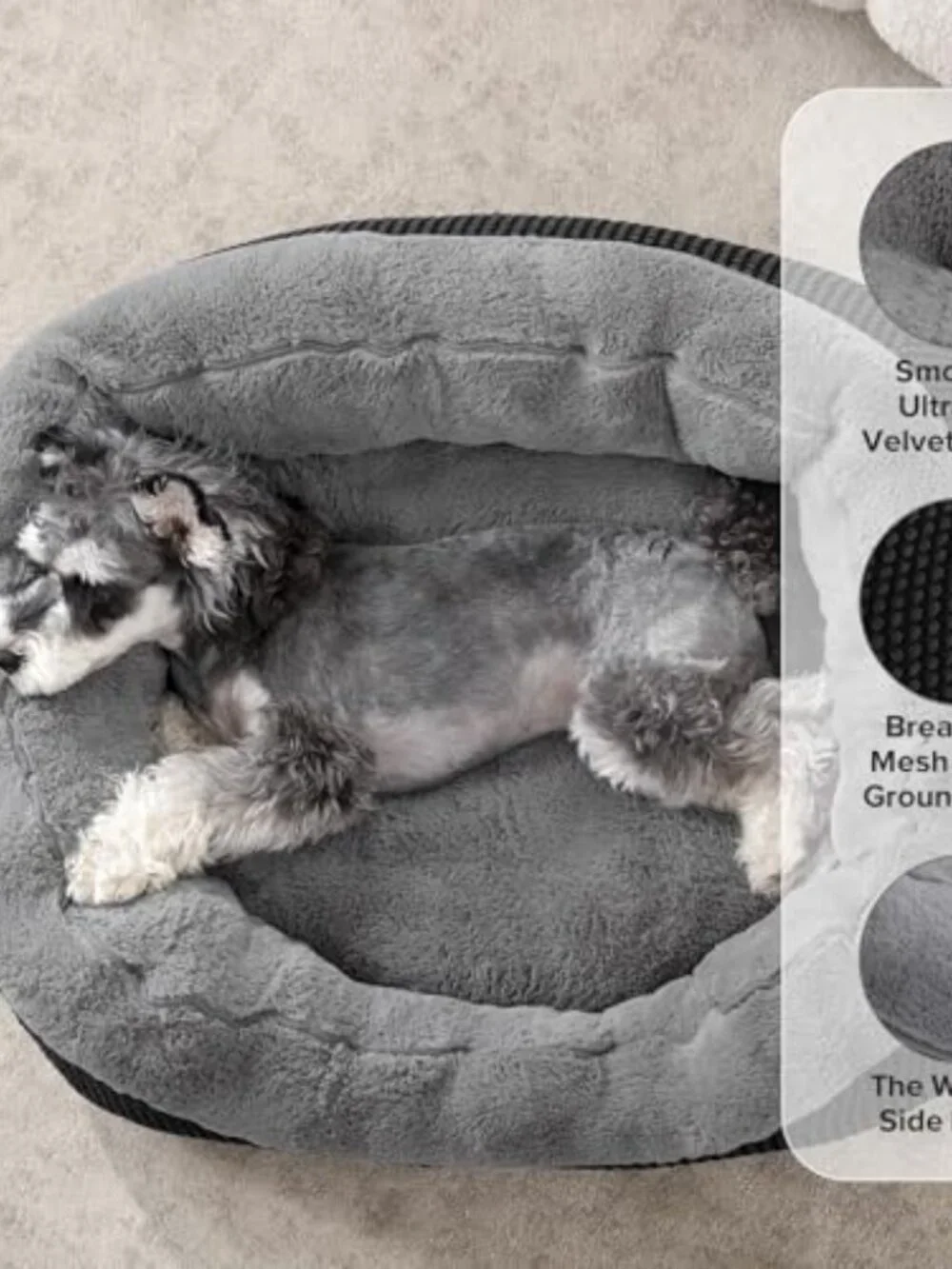 New Dog Bed Medium Size, Orthopedic Warming Soft Calming Sleeping Durable